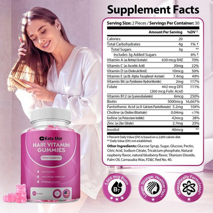 Kata-Mor© - Hair Growth Gummies – Supports Healthy Hair Growth and Strength