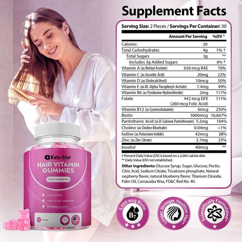 Kata-Mor© - Hair Growth Gummies – Supports Healthy Hair Growth and Strength